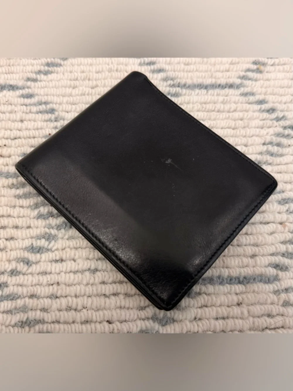 DIOR Vintage Rare Unisex Black Leather CD Logo Icon Bifold Wallet W/ Red Inside